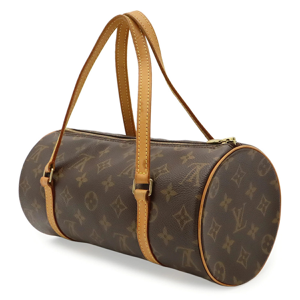 Louis Vuitton Handbag Papillon Monogram Cylindrical Brown